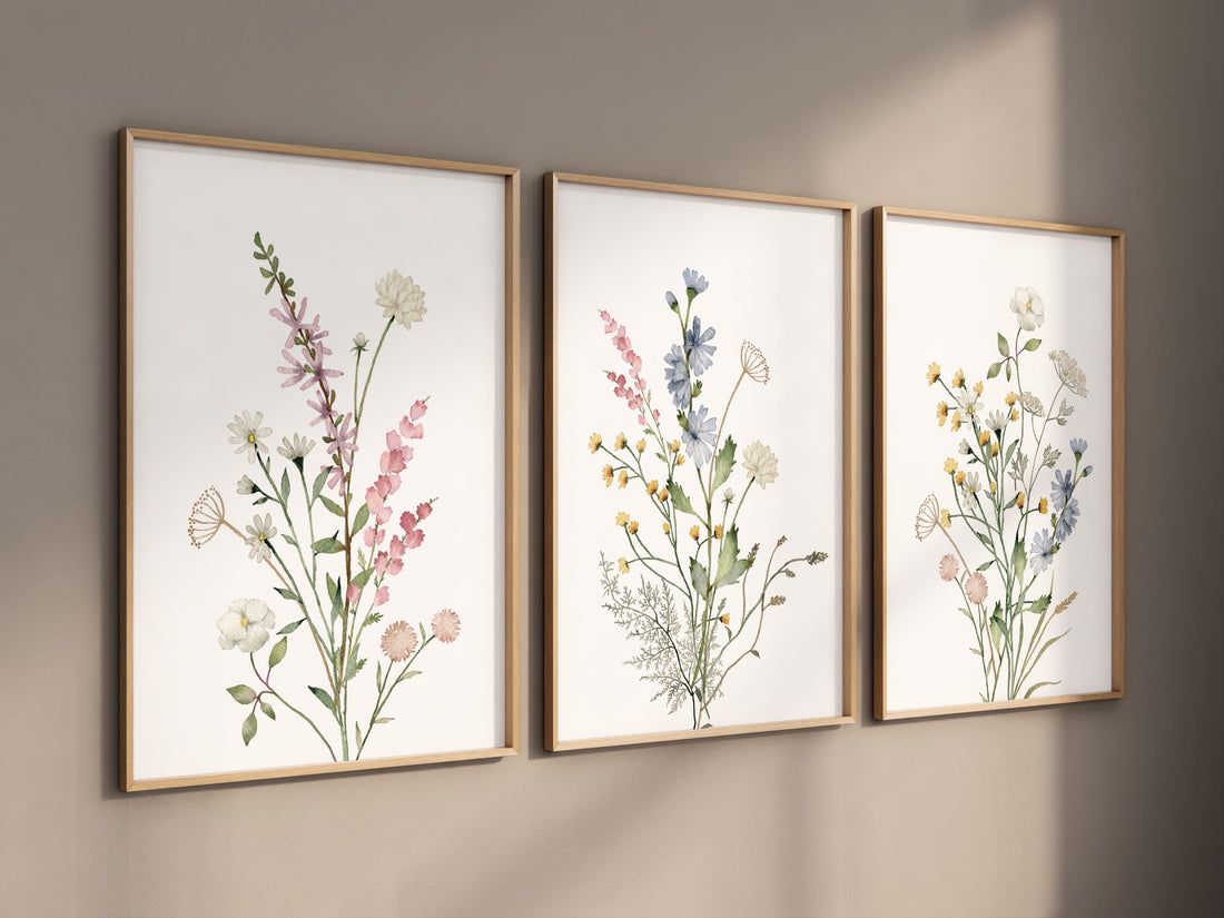 Wildflower Nursery Print: Vintage Floral, Botanical Wall Art
