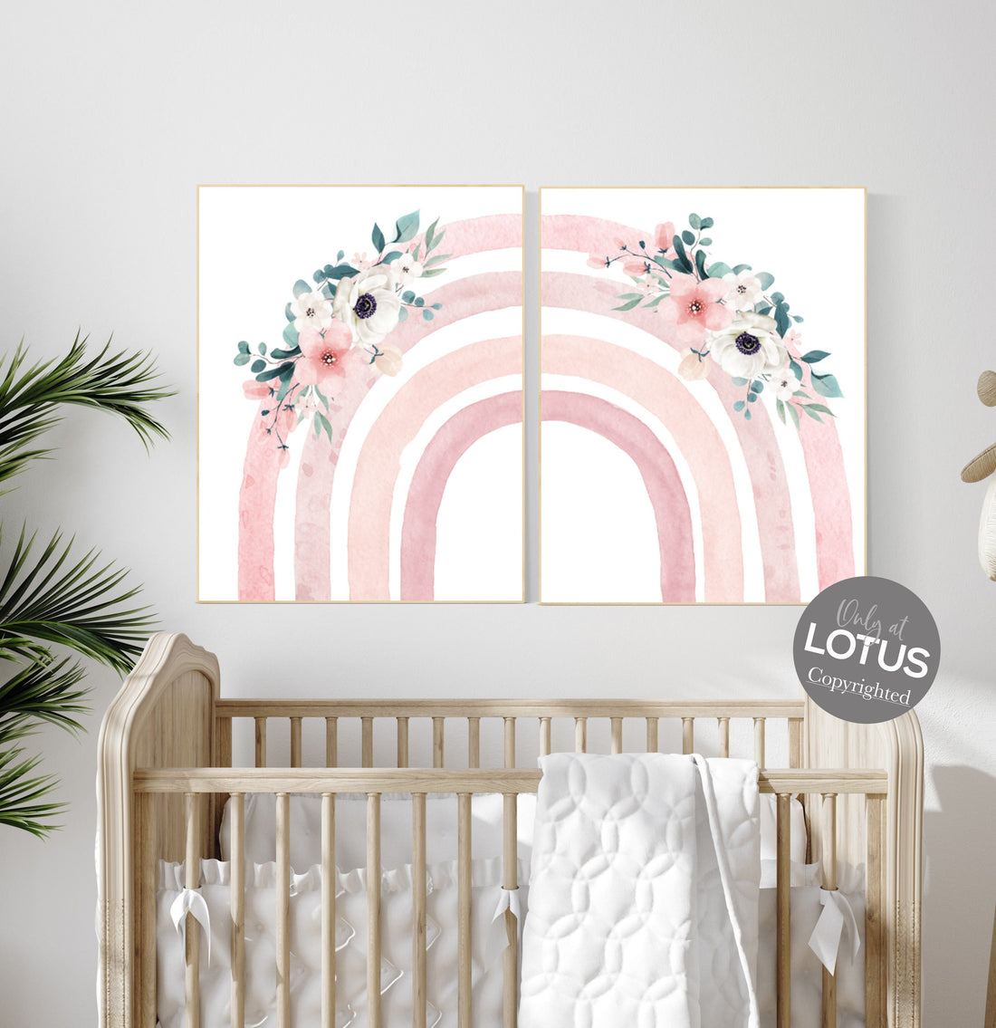 Nursery decor rainbow, Boho Rainbow Set, pink nursery, Nursery Decor boho, girl nursery Ideas, rainbow nursery, girls room decor, pink