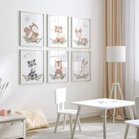 Woodland nursery decor, Animal prints, jungle animals, Woodland Nursery, woodland animal prints, boy nursery, girl nursery, woodland