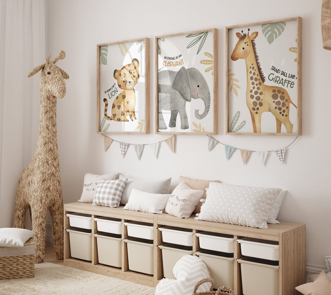 Safari nursery decor, nursery wall art animals, safari nursery prints, Boho Nursery Prints, Safari Nursery Prints, Boho Nursery Wall Art