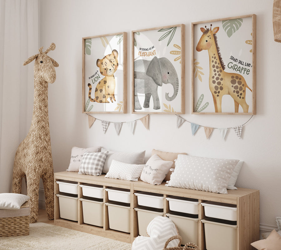 Safari nursery decor, nursery wall art animals, safari nursery prints, Boho Nursery Prints, Safari Nursery Prints, Boho Nursery Wall Art