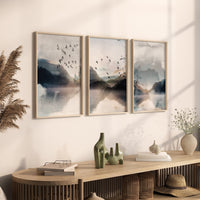 Landscape print, mountain wall art, landscape wall art, neutral wall art prints, forest decor, nature prints, nature prints for nursery