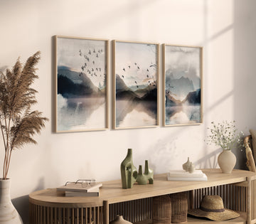 Landscape print, mountain wall art, landscape wall art, neutral wall art prints, forest decor, nature prints, nature prints for nursery