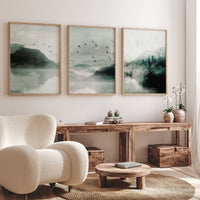 Landscape print, sage green, mountain wall art, landscape wall art, green nursery, neutral wall art prints, forest decor, nature prints