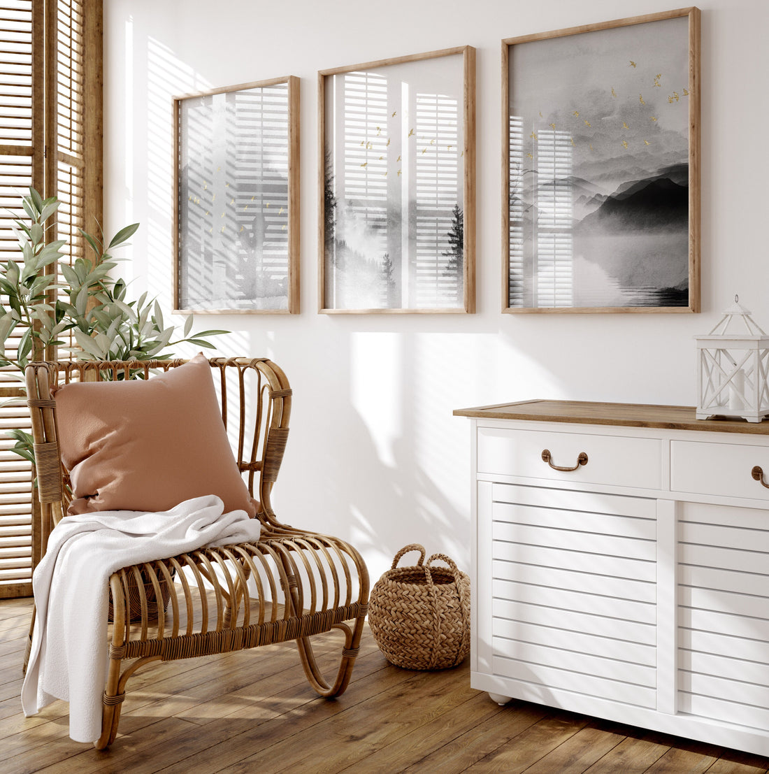 Landscape print, mountain wall art, gray and gold, nature prints, landscape wall art, neutral wall art prints, gray nursery decor, forest