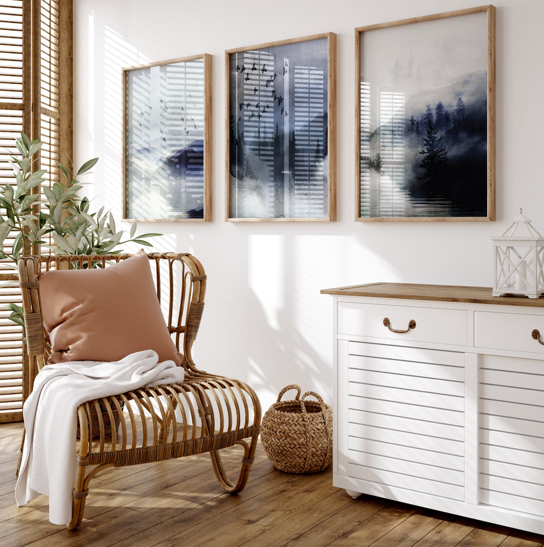 Landscape print, mountain wall art, landscape wall art, navy blue, neutral wall art prints, forest decor, nature prints, navy nursery