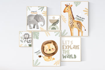 Nursery wall art animals, gender neutral nursery, Animals Nursery Prints, Woodland Nursery Decor, Safari Nursery Wall Art, animal prints