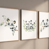 Panda nursery decor, gender neutral, panda prints, nursery wall art, nursery prints animals, nursery decor boy, nursery decor girl