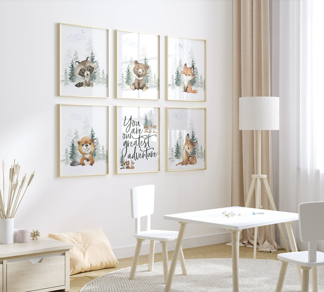 Nursery wall art animals, Woodland animals, animal nursery decor, woodland nursery prints, woodland prints for nursery, tree nursery print