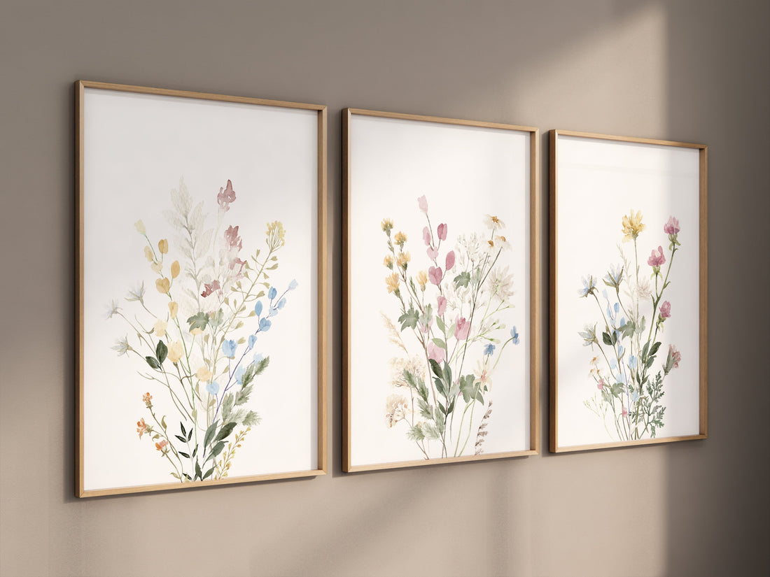 Wildflower Nursery Print: Boho Botanical Wall Art