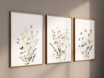 Boho Nursery wall art, Wildflower Nursery Decor, Floral Nursery, Girl Nursery Decor, vintage flower nursery, Botanical Print, home decor
