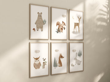 Boho nursery, Woodland nursery decor, animal prints, woodland themed nursery, nursery art woodland, nursery prints, gender neutral nursery