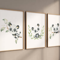 Panda nursery decor, gender neutral, panda prints, nursery wall art, nursery prints animals, nursery decor boy, nursery decor girl