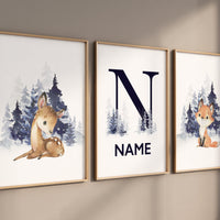 Nursery decor woodland, Woodland Nursery Wall Art, Woodland Print Set, animal prints, Woodland Animal Prints, gender neutral nursery