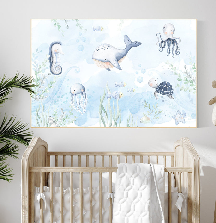 Ocean themed nursery bedding best sale