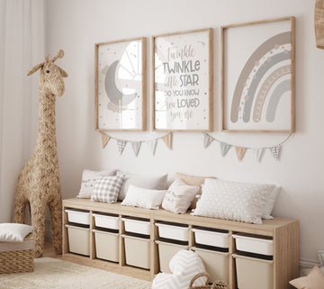 Twinkle twinkle little star, cloud nursery decor, Nursery decor neutral, moon and stars nursery, gray nursery, gender neutral, grey nursery