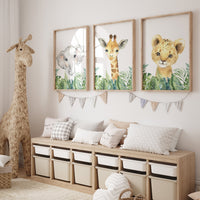 Tropical nursery, Safari Animal Nursery Prints, Jungle Animals, safari animals, safari nursery, gender neutral nursery, tropical animals