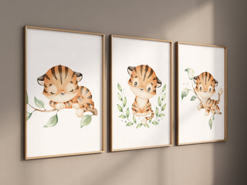 Tiger nursery decor, gender neutral, tiger prints, nursery wall art, nursery prints animals, nursery decor boy, nursery decor girl