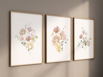 Boho Nursery wall art, Wildflower Nursery Decor, Floral Nursery, Girl Nursery Decor, vintage flower nursery, Botanical Print, home decor