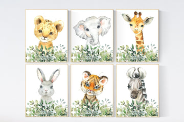 Safari animals, Animal prints nursery, gender neutral nursery, Animals Nursery Prints, Woodland Nursery Decor, Safari Nursery Wall Art