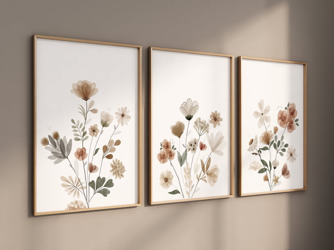 Boho Nursery wall art, Wildflower Nursery Decor, Floral Nursery, Girl Nursery Decor, vintage flower nursery, Botanical Print, home decor