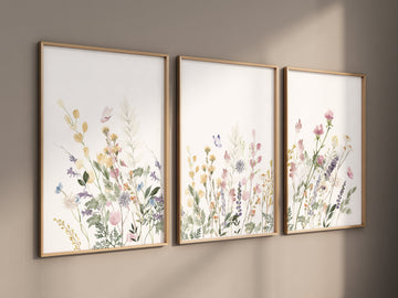 Boho Nursery wall art, Wildflower Nursery Decor, Floral Nursery, Girl Nursery Decor, vintage flower nursery, Botanical Print, home decor
