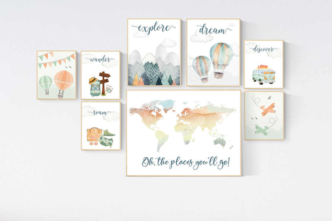 Hot air balloon nursery, oh the places you&