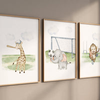 Sports nursery decor, Baby Animals Sport, Baby boy sports nursery, Safari nursery decor, football nursery, baseball nursery, golf nursery