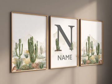 Boho Nursery Decor, Cactus Nursery Prints, Boho Nursery Prints, Cactus Wall Art, Cactus Art Print, Nursery Decor, Set of 3 Nursery Prints