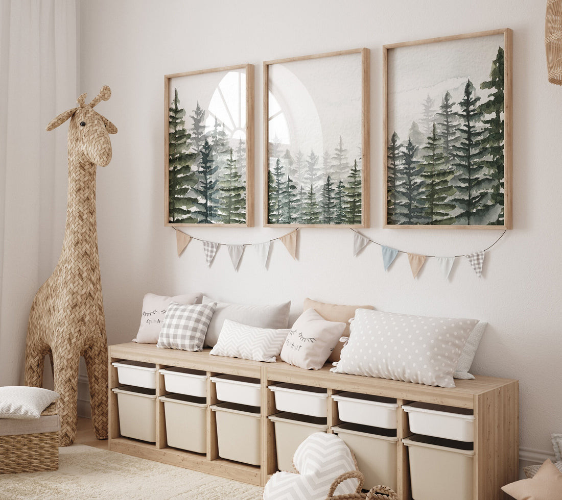 Woodland nursery, sage green, adventure theme nursery, woodland, gender neutral, forest nursery, Nursery decor mountain, woodland prints