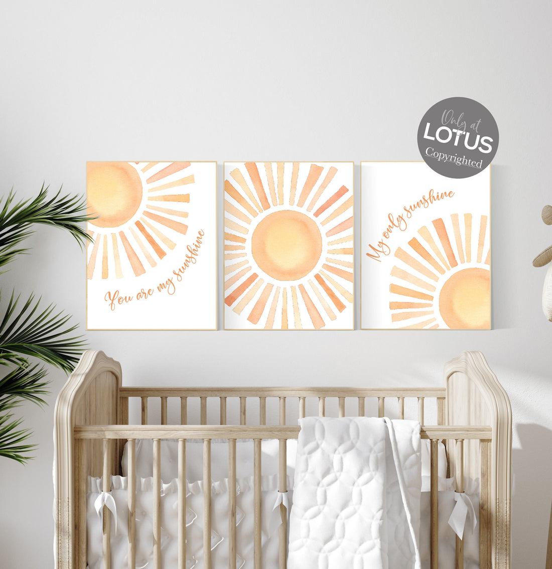 Boho sunshine nursery, Sunshine print, sun nursery, Nursery Wall art print, Boho wall art set , Gender Neutral Kids wall art, Sunshine decor