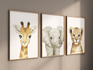 Safari Nursery Prints, Safari Nursery Decor, Safari Nursery Wall Art, safari animals, safari Baby Animal Prints for Nursery, gender neutral