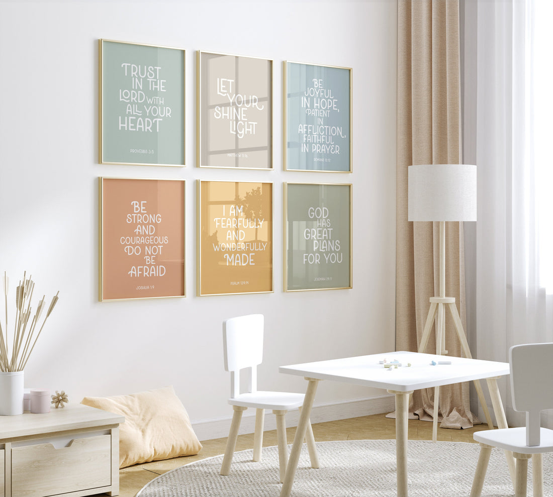 Kids bible verse, nursery wall art, baby room decor, verse print, scripture poster, Religious Decor, church sunday school, bible verse