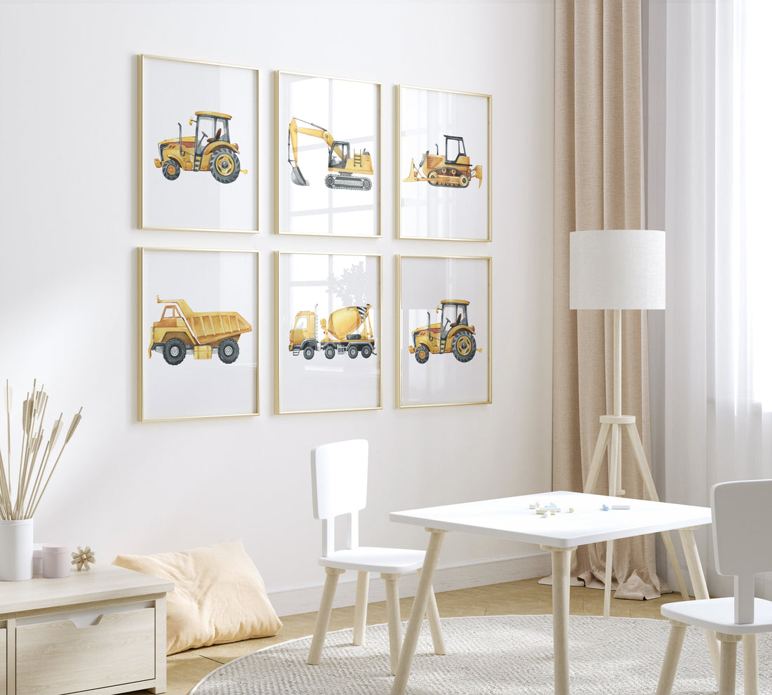 Boy Room Wall Art, Construction Vehicle Nursery Prints, Construction W – LotusArts boy-room-wall-art-construction-vehicle-nursery-prints-construction-w-lotusarts