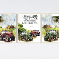 Tractor Nursery Wall Art,  Farm Nursery Decor, Tractor Trucks and Little Boys, farm nursery decor, nursery wall art