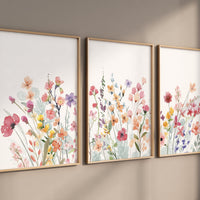 Watercolor Wildflower Nursery Print: Boho Floral Wall Art