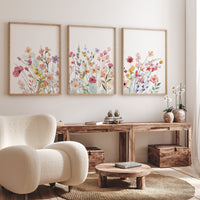 Watercolor Wildflower Nursery Print: Boho Floral Wall Art