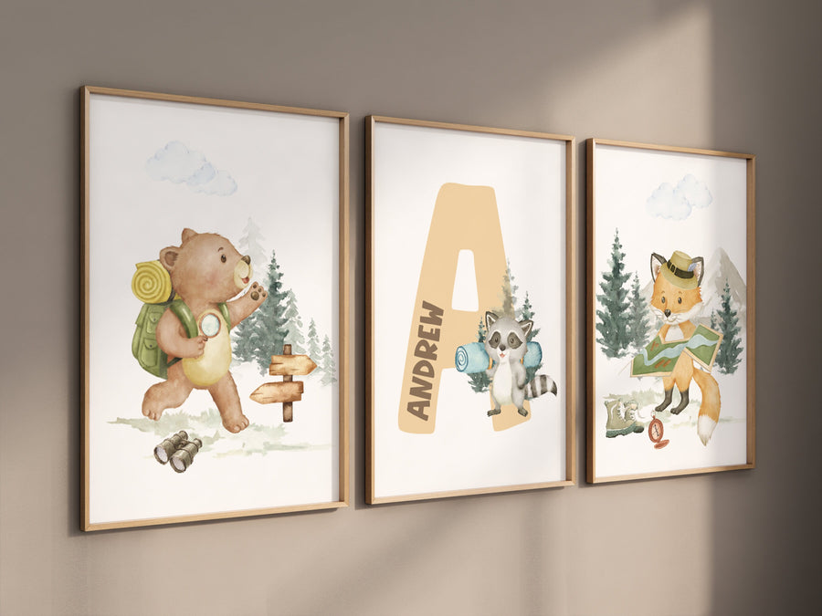 Camp Prints, Adventure Nursery Decor, Travel nursery print, Explore nursery wall art, Baby boy nursery, Adventure Set of 3 prints,