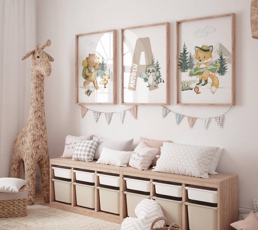 Camp Prints, Adventure Nursery Decor, Travel nursery print, Explore nursery wall art, Baby boy nursery, Adventure Set of 3 prints,
