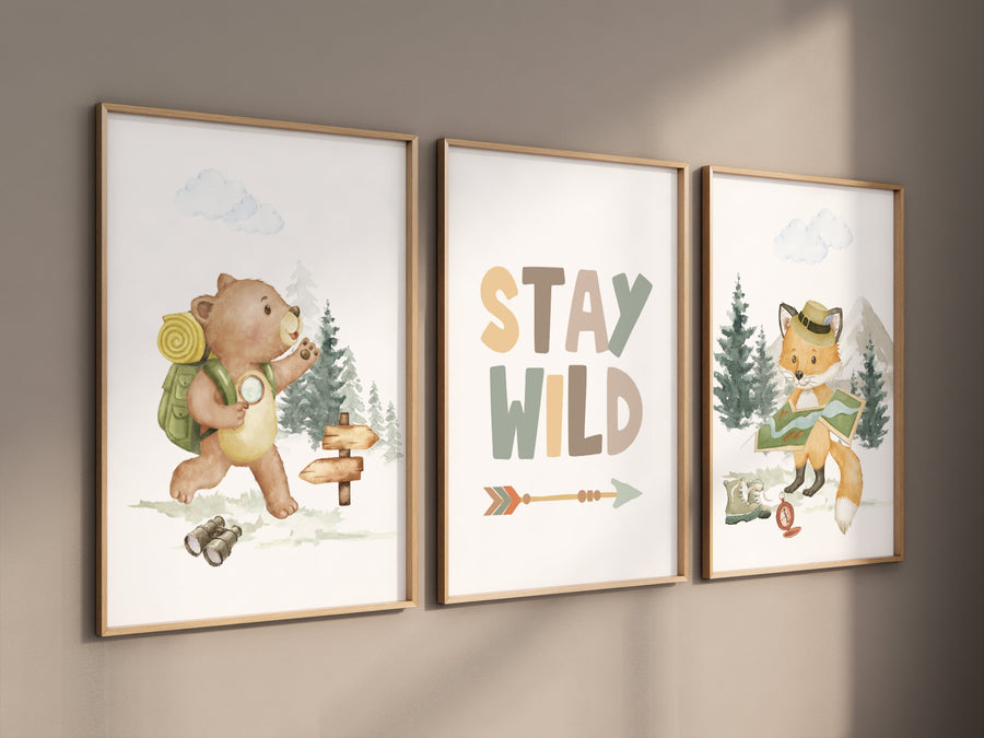 Camp Prints, Adventure Nursery Decor, Travel nursery print, Explore nursery wall art, Baby boy nursery, Adventure Set of 3 prints,