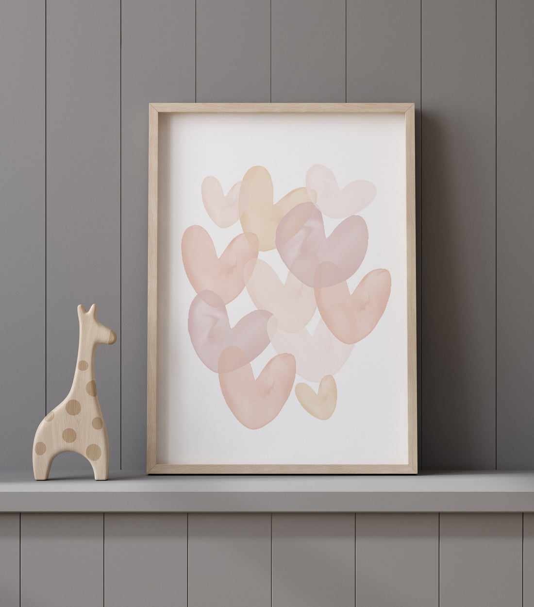 Heart print, Girl nursery decor, Girl bedroom art, blush nursery, girls room decor, blush nursery, baby girl print, blush pink, heart art