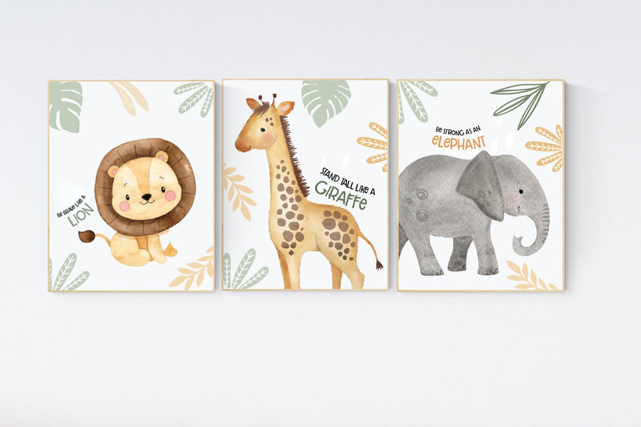 Nursery wall art animals, gender neutral nursery, Animals Nursery Prints, Woodland Nursery Decor, Safari Nursery Wall Art, animal prints