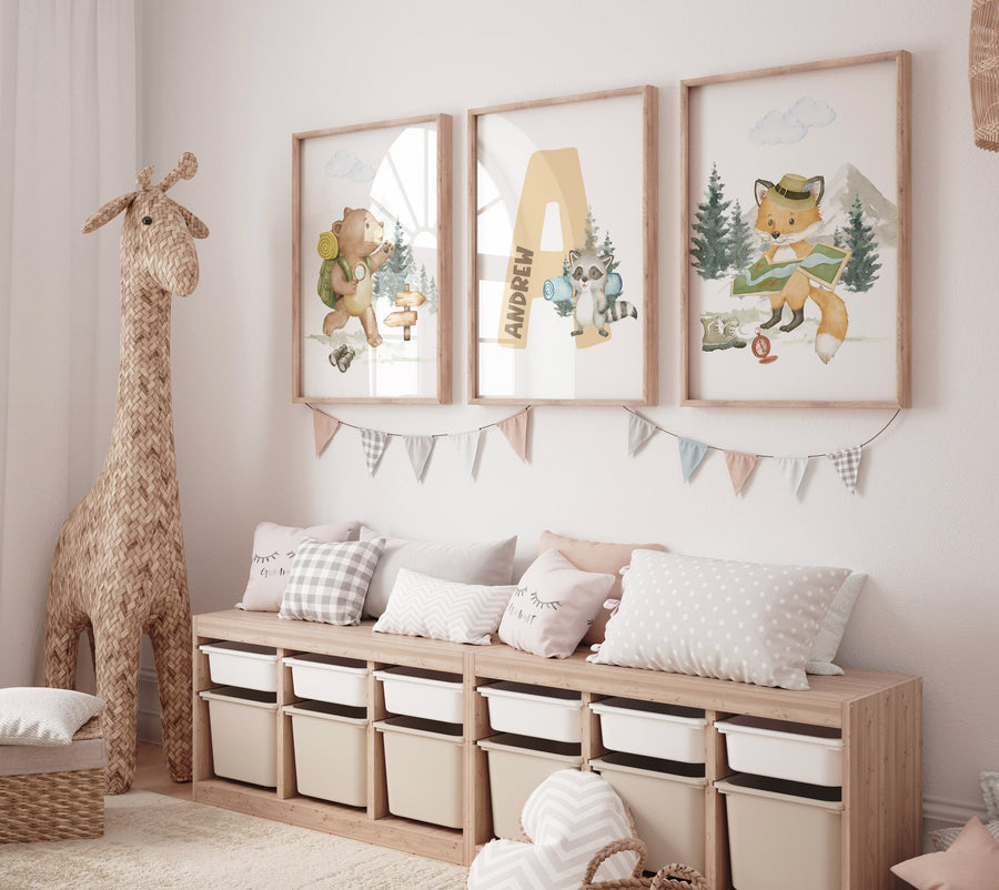 Camp Prints, Adventure Nursery Decor, Travel nursery print, Explore nursery wall art, Baby boy nursery, Adventure Set of 3 prints,