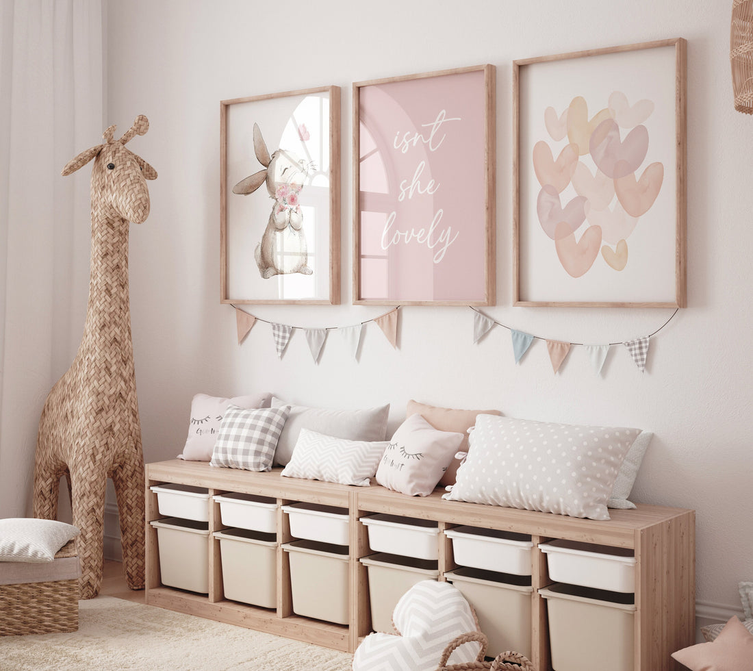 Bunny nursery, blush pink nursery, isn&