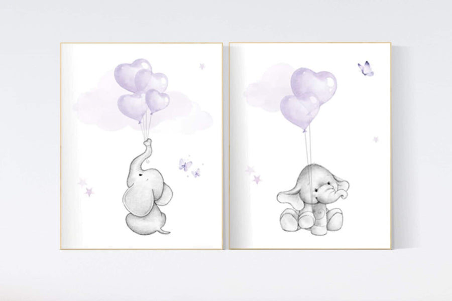 nursery decor girl purple, nursery decor girl lavender and gray, lavender and gray, nursery decor elephant, elephant nursery, lilac nursery