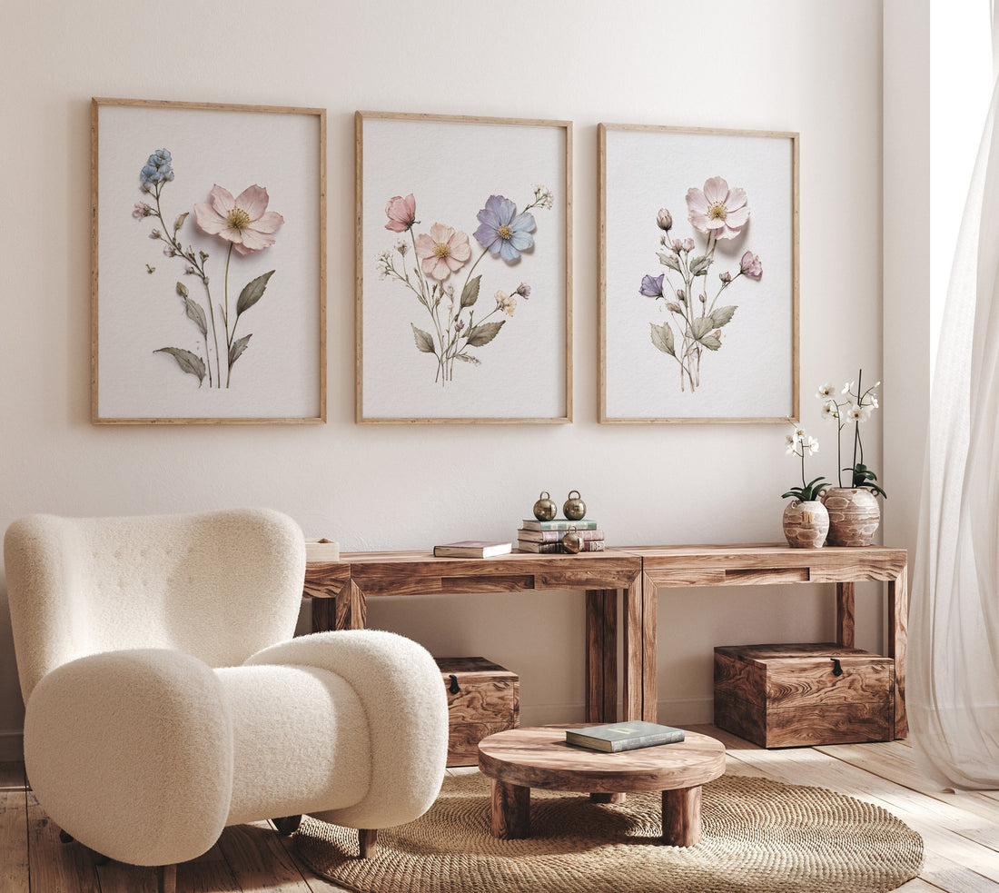 Flower print, Boho Nursery wall art, Wildflower Nursery Decor, Girl Nursery Decor, flower art, Botanical Print, boho home decor, girls room