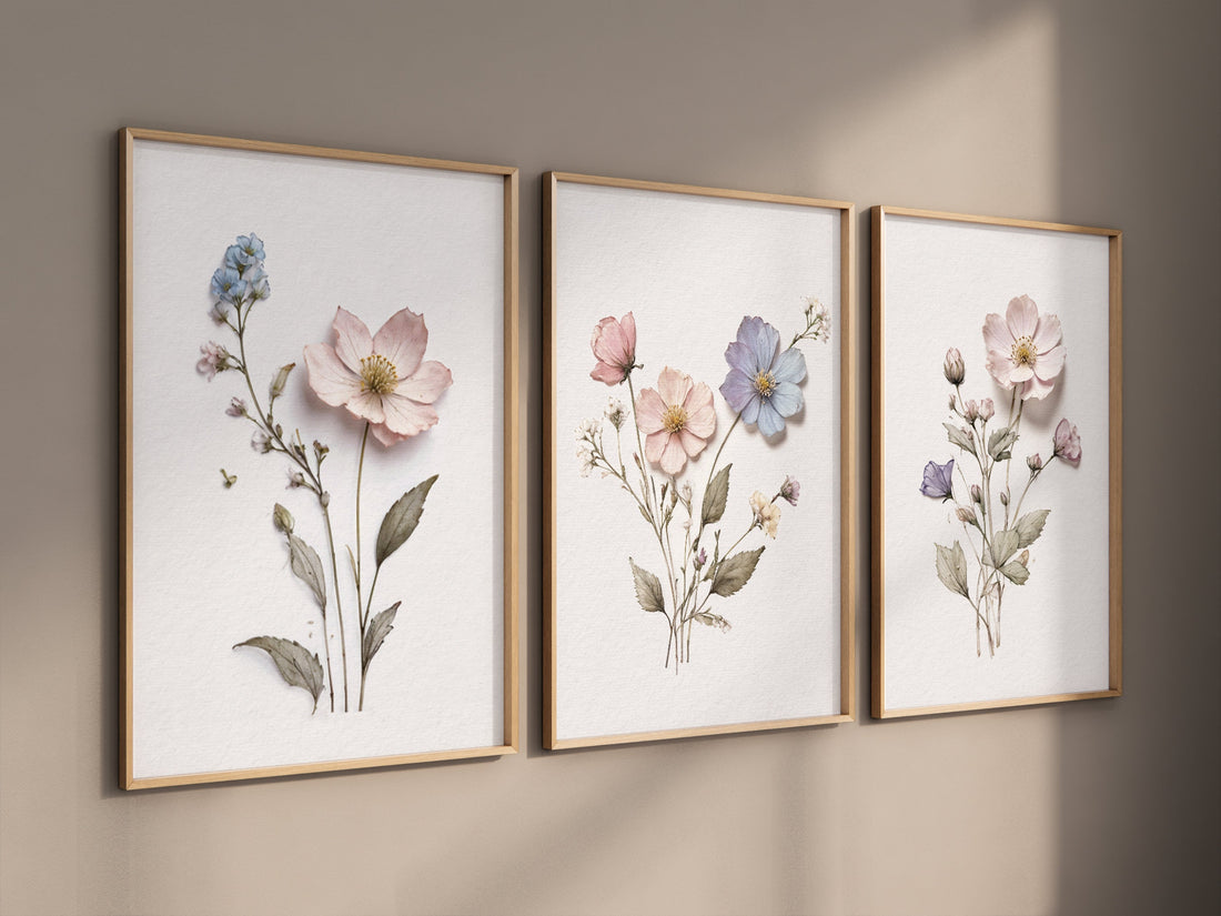 Flower print, Boho Nursery wall art, Wildflower Nursery Decor, Girl Nursery Decor, flower art, Botanical Print, boho home decor, girls room