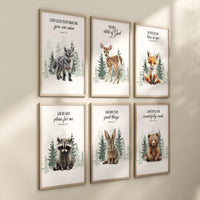 Woodland Animal Prints, animal prints, Forest Animal, Woodland Animal Prints, safari animals, verse prints, christian print