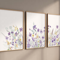 Purple flower nursery decor, wildflower nursery, girls room decor, Nursery decor girl, purple and yellow, lavender nursery, lilac nursery