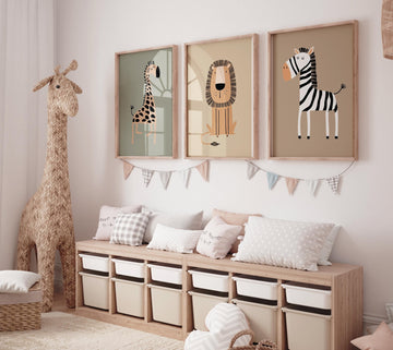 Safari Nursery Wall Prints, Boho Nursery Prints, jungle animals, Sage Green Nursery Art, animal Nursery Decor, animal prints